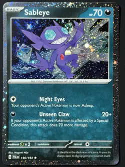 Swirl 🌀 136/193 Sableye Paldea Evolved - Cosmos Holo Pokemon TCG - Image 4