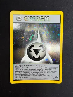 Pokemon Energia Metallo 19/111 Neo Genesis Rara Holo Swirl Unlimited Wizards ITA - Image 1