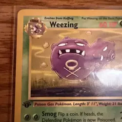 Weezing 45/62 Fossil 1st Edition MP/HP Pokemon TCG - Image 3