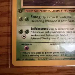 Weezing 45/62 Fossil 1st Edition MP/HP Pokemon TCG - Image 5