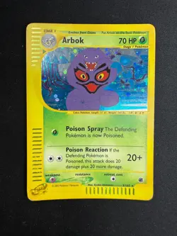 Pokemon Arbok 3/165 Expedition Rare Holo Unlimited Wizards ENG Vintage Cards - Image 1
