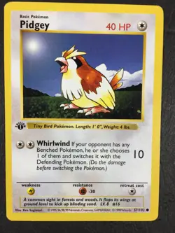 1999 Pokemon Game Base Set 1st Edition #60 PONYTA, 59 POLIWAG, and 57 PIDGEY - Image 2