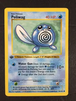 1999 Pokemon Game Base Set 1st Edition #60 PONYTA, 59 POLIWAG, and 57 PIDGEY - Image 4