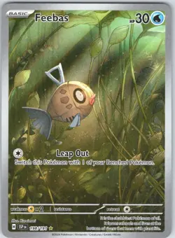 Feebas 198/191 Illustration Rare Surging Sparks Pokemon NM - Image 1