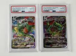 Set 2 2021 2022 Pokemon Rayquaza VMAX Full Art #120 108 PSA 10 Japanese - Image 1