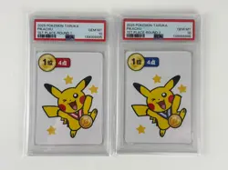 Set of 2 2025 POKEMON TARUKA 1ST PLACE-ROUND 1 2 PIKACHU PSA 10 - Image 1