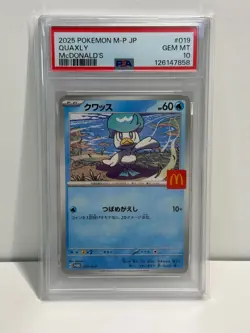 Quaxly McDonald's Promo 019/M-p Japanese Exclusive Pokemon PSA 10 - Image 1