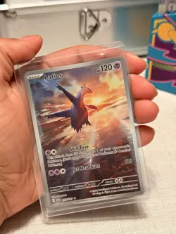 Pokemon Latios 203/191 Sv08 Surging Sparks Illustration Rare Holo Basic 120 HP - Image 1