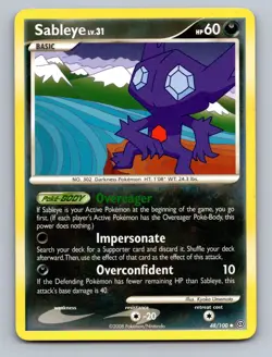 Sableye 48/100 Uncommon Stormfront Pokemon Lightly Played+ - Image 1