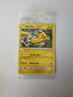 Pokemon TCG Pikachu Promo SM04 - FACTORY SEALED WITH MINOR CUTS TO PLASTIC - Image 1