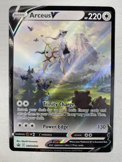 Pokemon Arceus V SWSH204 Sword & Shield Black Star Promo Holo Full Art NM - Image 1