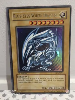 Yu-Gi-Oh Blue-Eyes White Dragon 1st Edition SDK-E001 Collectible Card 1996 - Image 2