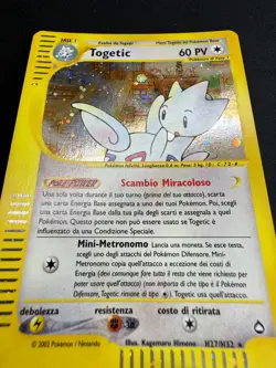 Pokemon Togetic H27/H32 Aquapolis Rara Holo Unlimited Wizards ITA Carte Vintage - Image 4