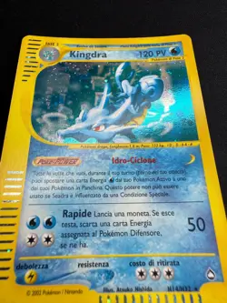 Pokemon Kingdra H14/H32 Aquapolis Rara Holo Unlimited Wizards ITA Carte Vintage - Image 4