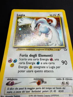 Pokemon Lugia 9/111 Neo Genesis Rara Holo Unlimited Wizards ITA Carte Vintage - Image 4