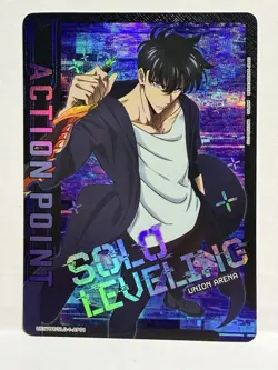 Union Arena Solo Leveling Action Point (Holo) - UE17BT/SLG-1-AP01 - Sung Jinwoo - Image 1