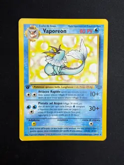 Pokemon Vaporeon 28/64 Jungle Rara Prima Edizione Wizards ITA Carte Vintage - Image 1