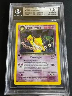 Pokemon Dark Hypno 9/82 Team Rocket Rara Holo Prima Edizione IT BGS 7.5 sub 8. 5 - Image 1