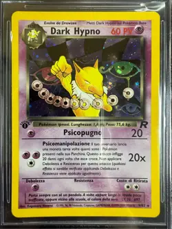 Pokemon Dark Hypno 9/82 Team Rocket Rara Holo Prima Edizione IT BGS 7.5 sub 8. 5 - Image 3