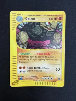 Pokemon Golem 14/165 Expedition Rare Holo Unlimited Wizards ENG Vintage Cards - Image 1
