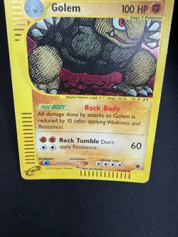 Pokemon Golem 14/165 Expedition Rare Holo Unlimited Wizards ENG Vintage Cards - Image 3