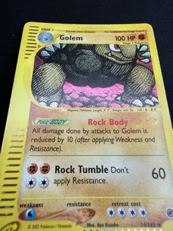 Pokemon Golem 14/165 Expedition Rare Holo Unlimited Wizards ENG Vintage Cards - Image 4