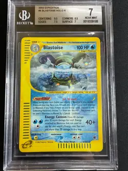 Pokemon Blastoise 4/165 Expedition Rare Holo Unlimited Wizards EN BGS 7 sub 9.5 - Image 1