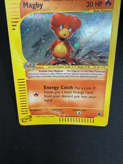Pokemon Magby 17/165 Expedition Rare Holo Unlimited Wizards ENG Vintage Cards - Image 3