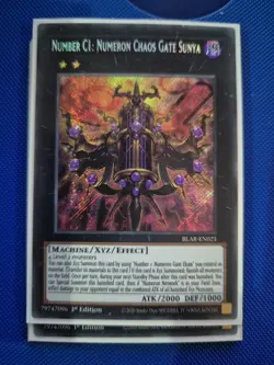 Yugioh NUMBER C1 NUMERON CHAOS GATE SUNYA BLAR-EN021 Secret Rare 1st Edition! - Image 1