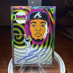 2023 Topps Chrome Ultra Violet All Stars Autograph Ronald Acuna Jr /99 - Image 1