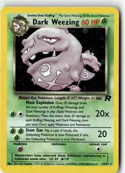 Dark Weezing (14) Holo Rare Team Rocket 14/82 NM - Image 1