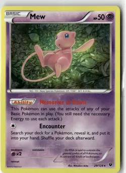 Mew Holo Rare XY - Fates Collide 29/124 NM - Image 1