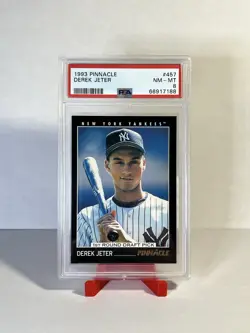 1993 Pinnacle Derek Jeter #457 PSA 8 - Image 1