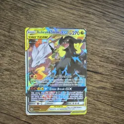 Reshiram & Zekrom GX TAG TEAM Ultra Rare Holo Pokemon Card 157/236 270 HP - Image 1