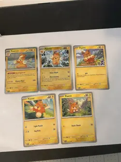Pokemon Cards Lot Of 5 PAWMOT Holo , PAWMO Holo , PAWMI - Image 1