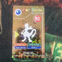 Mewtwo #150 - Gold Holo - Pokedex Black Kanto 2024 - Pokemon Card HEARTS - Image 2