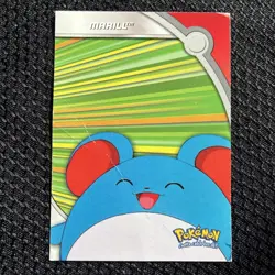 Pokemon Marill Card TV Animation Series 3 Topps HV15 - HP/DMG - Image 1
