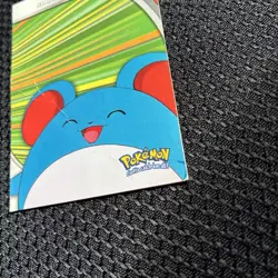 Pokemon Marill Card TV Animation Series 3 Topps HV15 - HP/DMG - Image 3