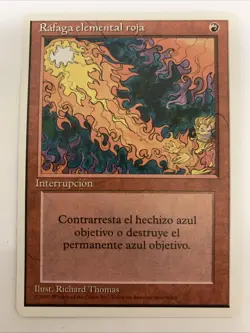 MTG NM Rafaga Elemental Roja Spanish 4th Edition Red Elemental Blast Free Ship - Image 1