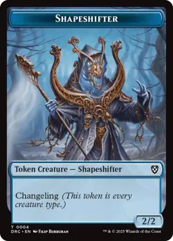 MTG Aetherdrift Commander - Zombie 1/1 & Shapeshifter 2/2 [Token] - Image 2