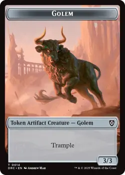 MTG Aetherdrift Commander - Golem 3/3 & Thopter 1/1 [Token] - Image 1