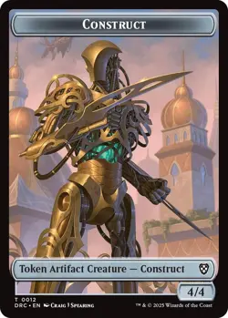 MTG Aetherdrift Commander - Construct 4/4 & Beast 6/6 [Token] - Image 1