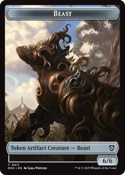 MTG Aetherdrift Commander - Construct 4/4 & Beast 6/6 [Token] - Image 2