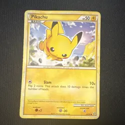 Pokemon Pikachu Basic 50 HP Slam 2010 61/90 Regular Card - Image 1