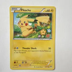 Pokemon Pikachu 27/111 XY Furious Fists Basic Card 60 HP Thunder Shock Common - Image 1
