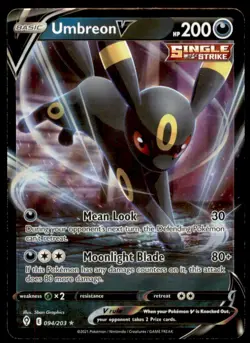 2021 Pokemon Evolving Skies Umbreon V Basic/Rare Holo V #94/203 - QTY - Image 1