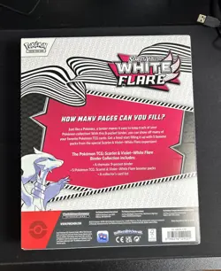 Pokemon Scarlet And Violet White Flare Binder Collection New Factory Sealed - Image 2