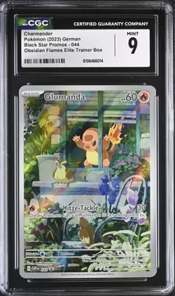 2023 Pokemon SVP Obsidian Flammen Pokemon #044 Charmander Glumanda PSA CGC 9 DE - Image 1