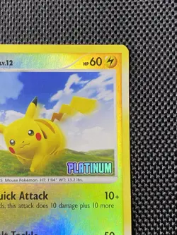 Pikachu 70/100 Stamped Majestic Dawn 2008 Reverse Platinum Holo Pokemon - Image 3