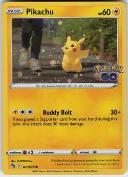 Pikachu (27) Normal Pokemon GO 027/078 - Image 1